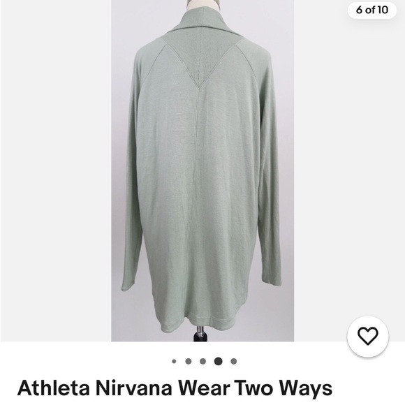 Athleta Nirvana Wear Two Ways Wrap Open Front Cardigan - Picture 4 of 5
